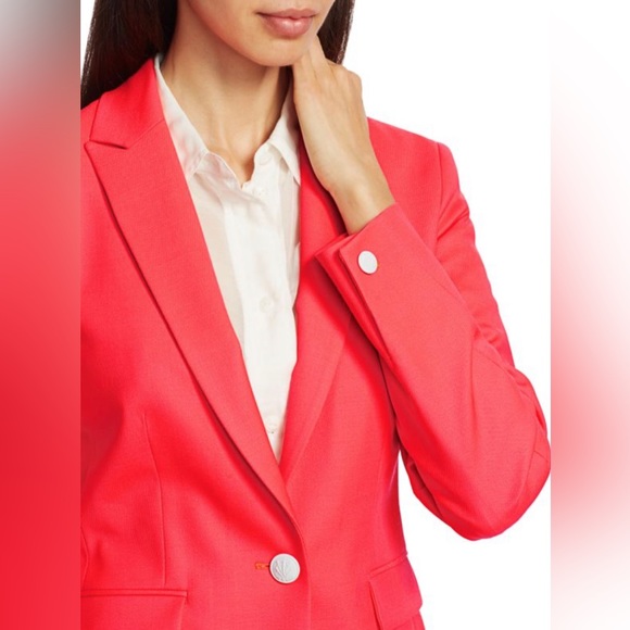 Rag & Bone Lexington Virgin Wool Tailtor-Fit Blazer Neon Orange US4 $550 - Picture 7 of 16